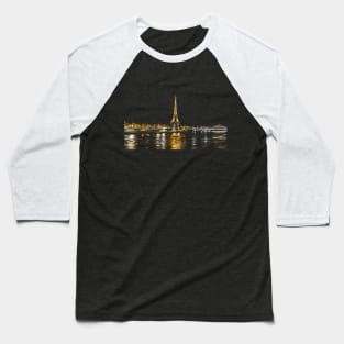 Eiffel Tower Reflection Baseball T-Shirt